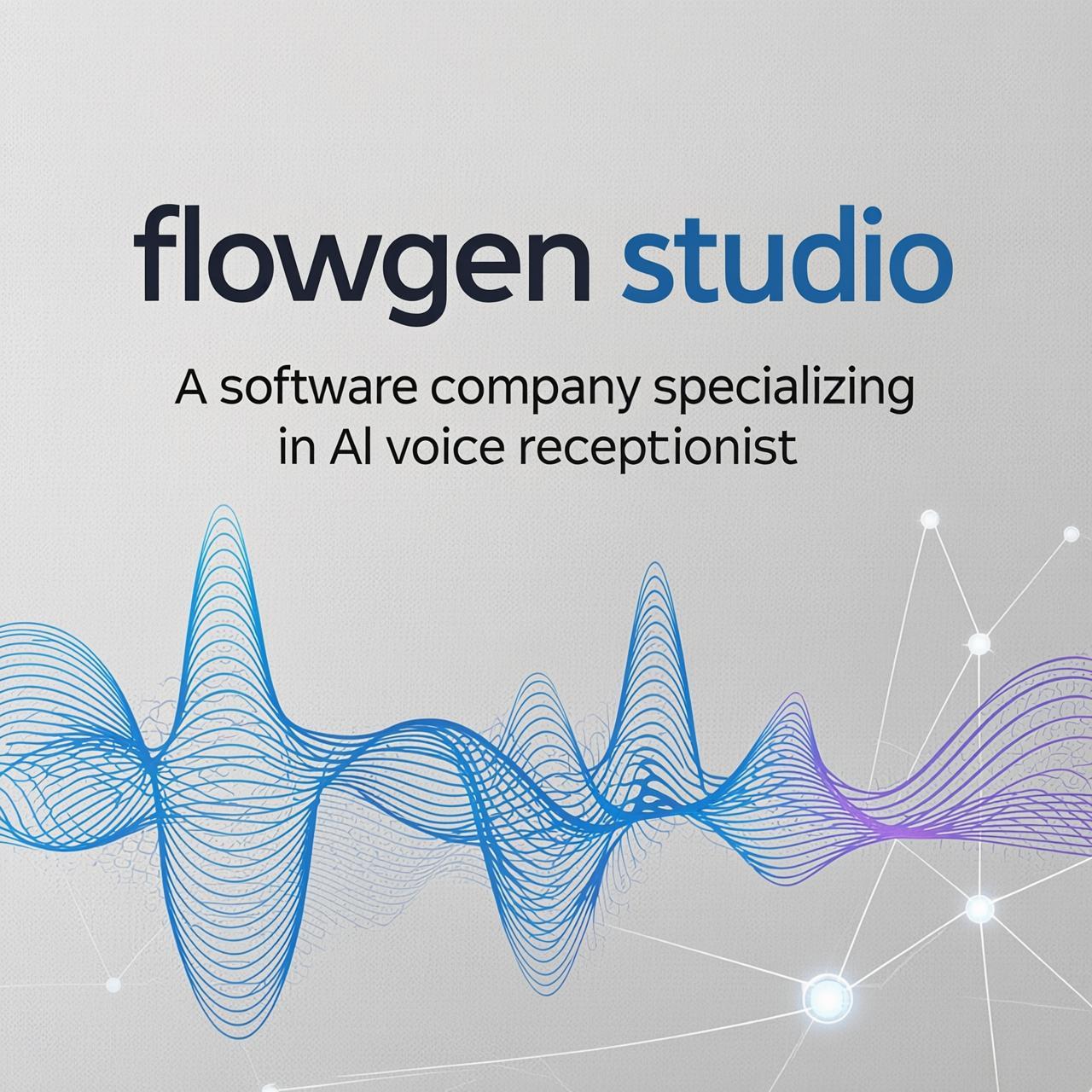 FlowGen Studio AI voice waveform — representing intelligent voice receptionist technology for trades businesses